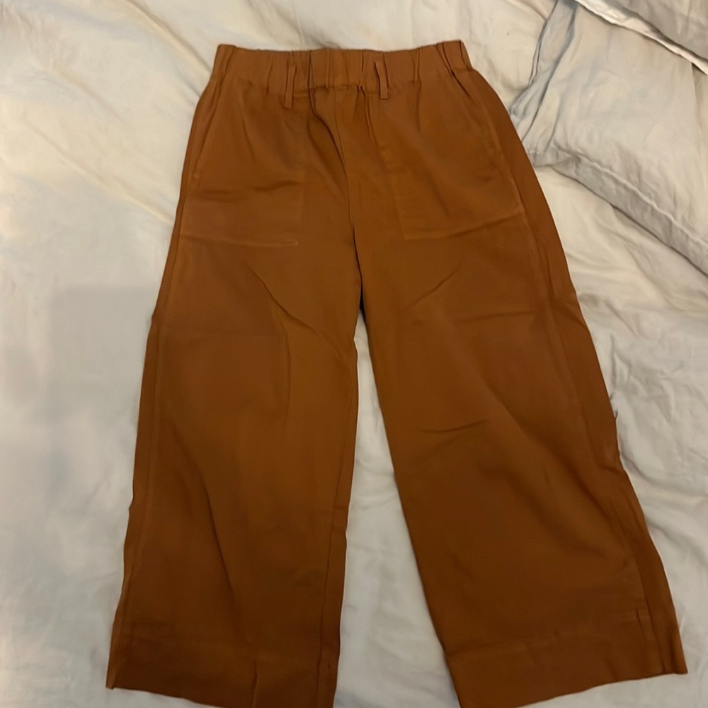 JCrew Flare cropped pants with sinch waist